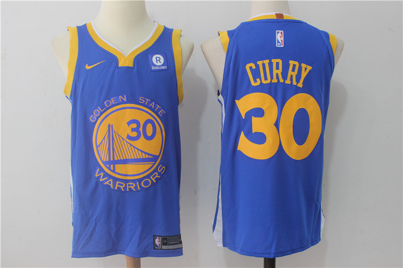 Men Golden State Warriors #30 Curry Blue Game Nike NBA Jerseys
